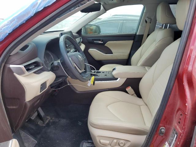 5TDGZRAH0NS549117 - 2022 TOYOTA HIGHLANDER XLE RED photo 7