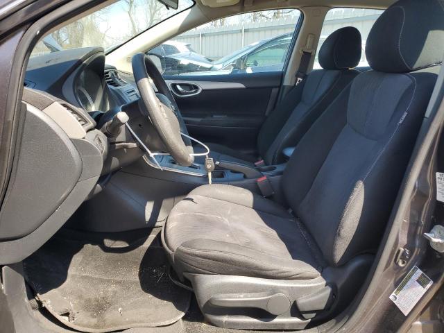 1N4AB7APXEN852925 - 2014 NISSAN SENTRA S GRAY photo 7