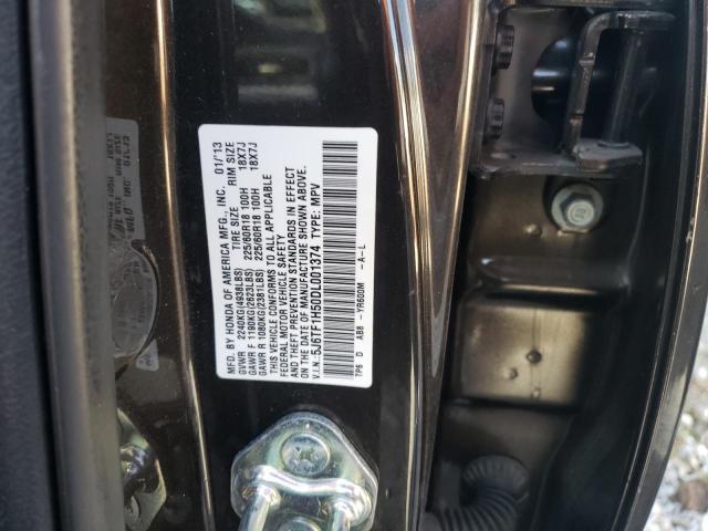 5J6TF1H50DL001374 - 2013 HONDA CROSSTOUR EXL შავი ფოტო 12