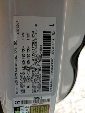 5TFRX5GN7HX088243 - 2017 TOYOTA TACOMA ACCESS CAB Ақ фото 12