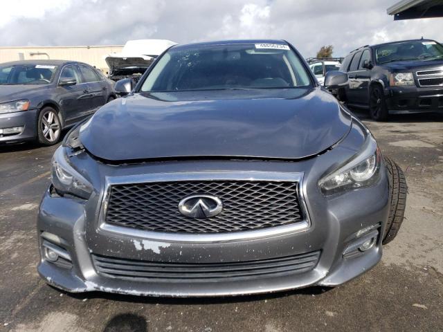 JN1BV7AP2EM684809 - 2014 INFINITI Q50 BASE GRAY photo 5