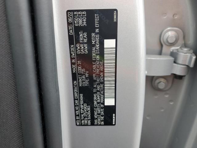 YV4L12PV8P1904848 - 2023 VOLVO XC90 CORE SILVER photo 13