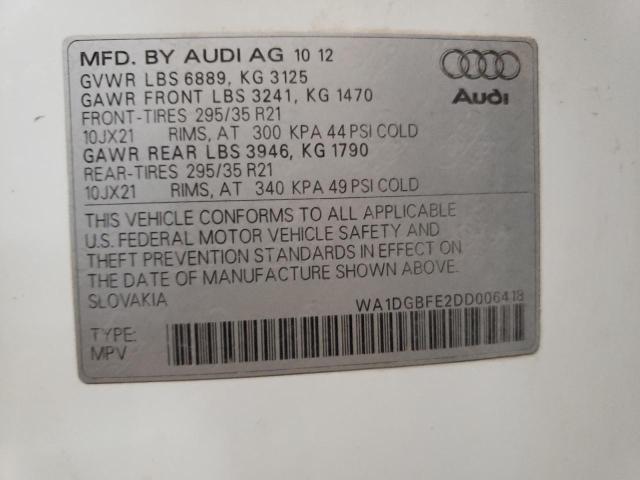 WA1DGBFE2DD006418 - 2013 AUDI Q7 PRESTIGE WHITE photo 13