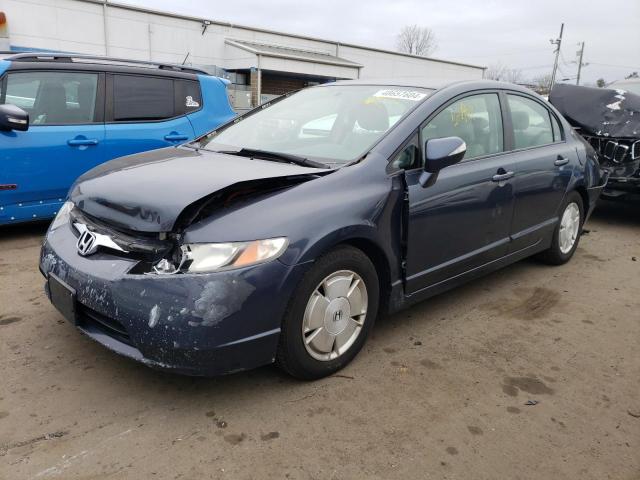 JHMFA36217S009966 - 2007 HONDA CIVIC HYBRID BLUE photo 1