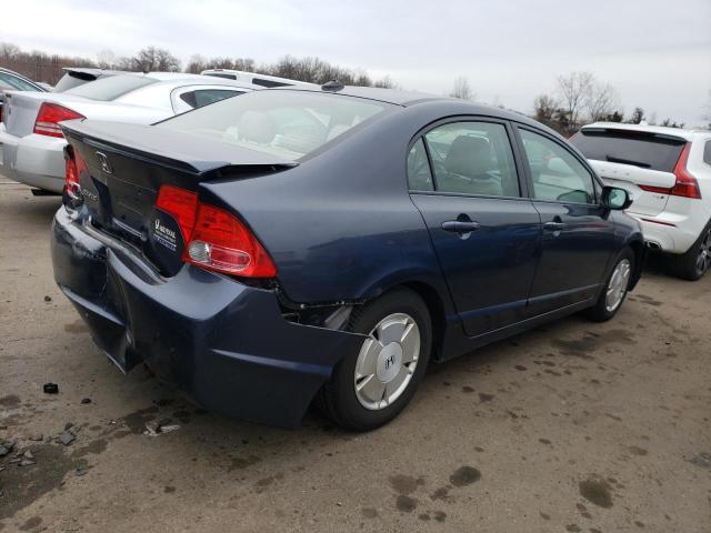 JHMFA36217S009966 - 2007 HONDA CIVIC HYBRID BLUE photo 3