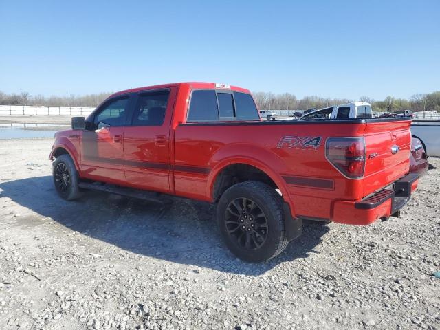 1FTFW1EF1DFD58299 - 2013 FORD F150 SUPERCREW RED photo 2
