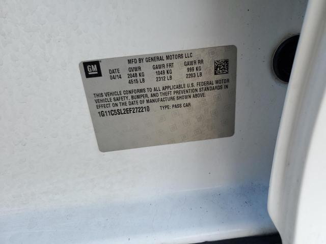 1G11C5SL2EF272210 - 2014 CHEVROLET MALIBU 1LT 白色 照片 12