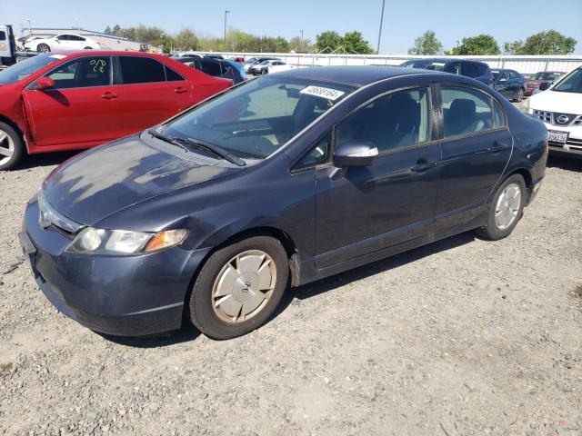 JHMFA36256S006499 - 2006 HONDA CIVIC HYBRID BLUE photo 1