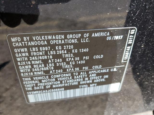 1V2MR2CA3JC505648 - 2018 VOLKSWAGEN ATLAS SEL Qara foto 12