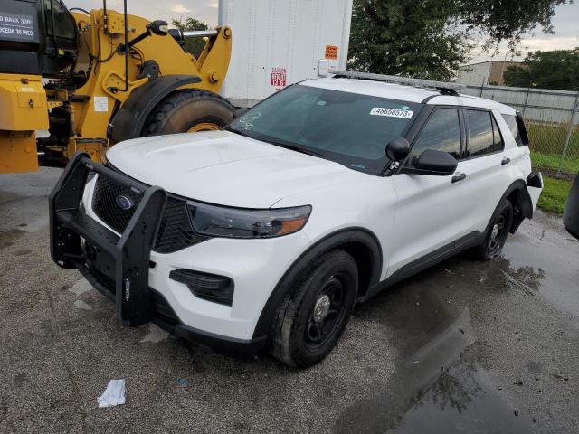 1FM5K8AB1MGC24188 - 2021 FORD EXPLORER POLICE INTERCEPTOR WHITE photo 1