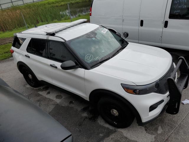 1FM5K8AB1MGC24188 - 2021 FORD EXPLORER POLICE INTERCEPTOR WHITE photo 4
