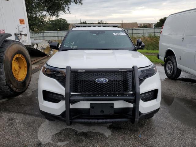 1FM5K8AB1MGC24188 - 2021 FORD EXPLORER POLICE INTERCEPTOR WHITE photo 5
