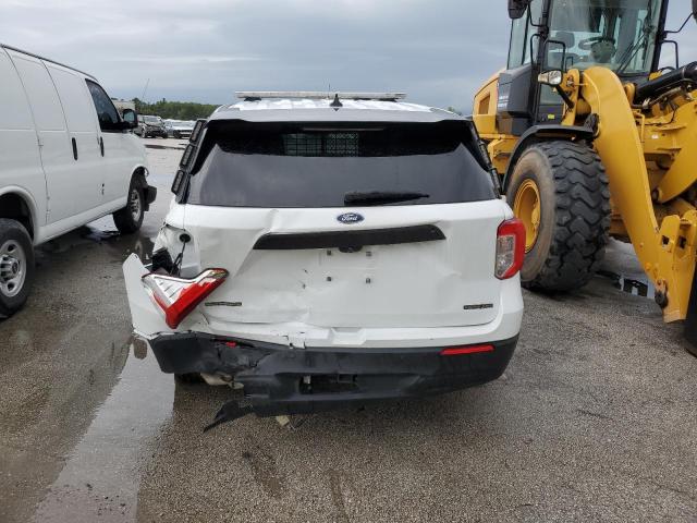 1FM5K8AB1MGC24188 - 2021 FORD EXPLORER POLICE INTERCEPTOR WHITE photo 6