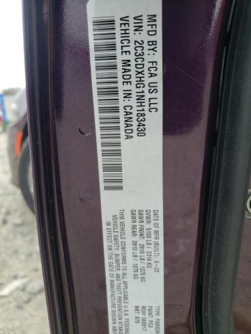 2C3CDXHG1NH183430 - 2022 DODGE CHARGER GT PURPLE photo 12