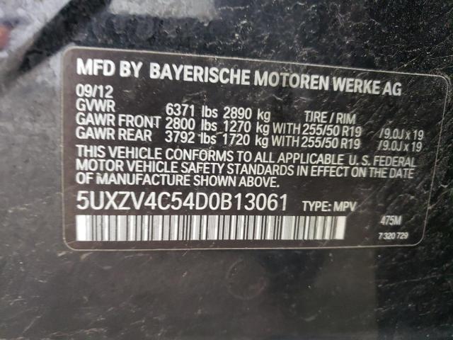 5UXZV4C54D0B13061 - 2013 BMW X5 XDRIVE35I BLACK photo 14