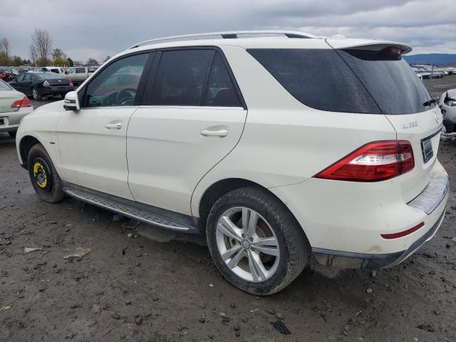 4JGDA5HB3CA077487 - 2012 MERCEDES-BENZ ML 350 4MATIC WHITE photo 2