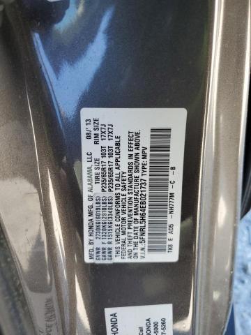 5FNRL5H64EB021737 - 2014 HONDA ODYSSEY EXL GRAY photo 13