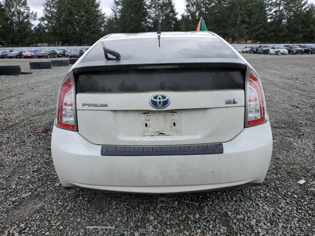 JTDKN3DU3D1715654 - 2013 TOYOTA PRIUS WHITE photo 6