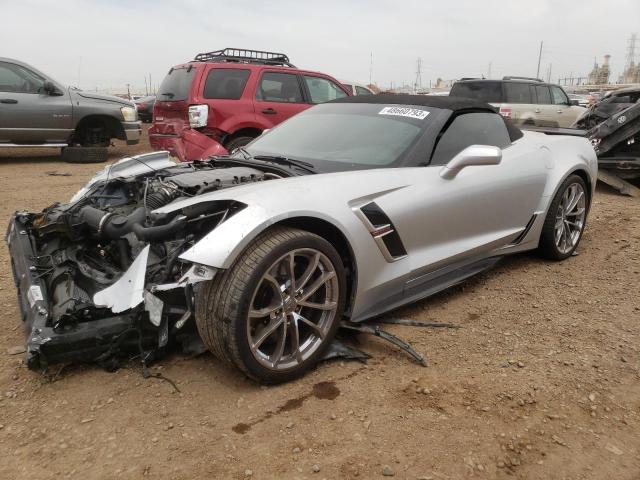 1G1YY3D71H5119591 - 2017 CHEVROLET CORVETTE GRAND SPORT 2LT SILVER photo 1