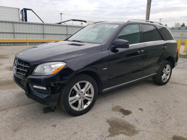4JGDA5HB4CA033546 - 2012 MERCEDES-BENZ ML 350 4MATIC BLACK photo 1