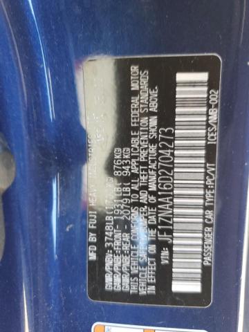 JF1ZNAA16D2704273 - 2013 TOYOTA SCION FR-S ლურჯი ფოტო 12