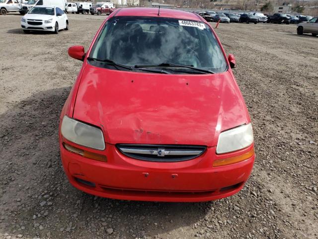 KL1TD66637B750322 - 2007 CHEVROLET AVEO BASE Qırmızı foto 5