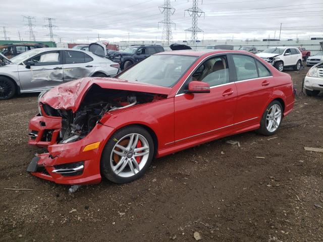 WDDGF8BB8CA710407 - 2012 MERCEDES-BENZ C 300 4MATIC RED photo 1