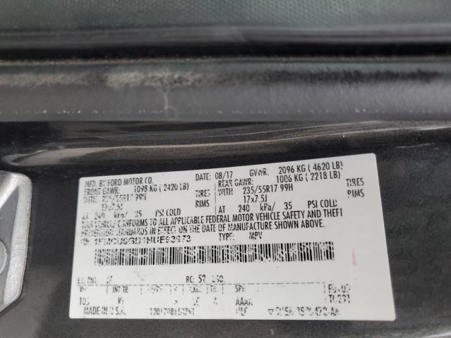 1FMCU0GD1HUE93973 - 2017 FORD ESCAPE SE GRAY photo 12