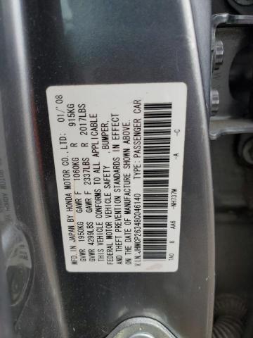 JHMCP26348C046140 - 2008 HONDA ACCORD LX SILVER photo 12