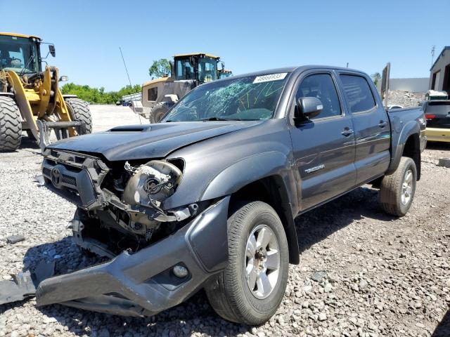5TFJU4GN8CX018436 - 2012 TOYOTA TACOMA DOUBLE CAB PRERUNNER GRAY photo 1
