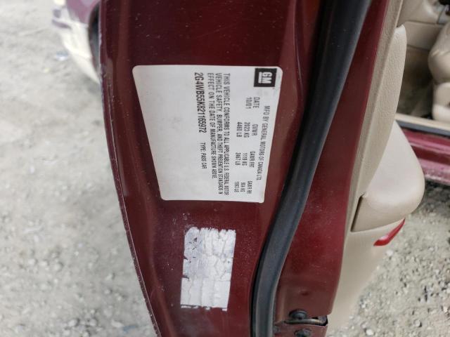 2G4WB55K821165972 - 2002 BUICK REGAL LS RED photo 12