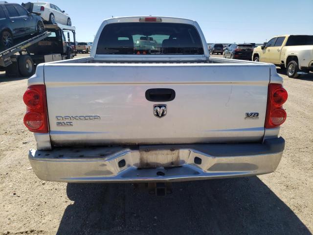 1D7HW48N96S654345 - 2006 DODGE DAKOTA QUAD SLT SILVER photo 6