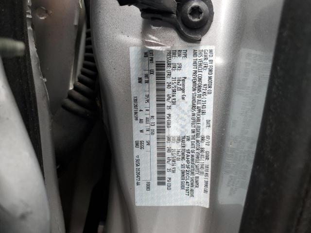 1FAHP3F2XCL471977 - 2012 FORD FOCUS SE SILVER photo 12