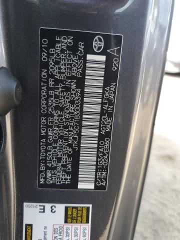 JTKJF5C71B3003394 - 2011 TOYOTA SCION TC 灰色 照片 12