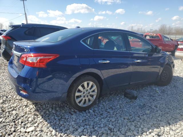 3N1AB7AP3HY296123 - 2017 NISSAN SENTRA S BLUE photo 3