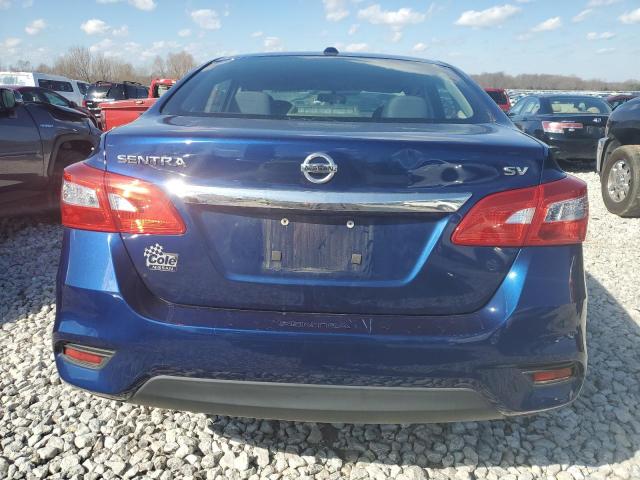 3N1AB7AP3HY296123 - 2017 NISSAN SENTRA S BLUE photo 6