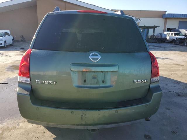 5N1BV28U14N353025 - 2004 NISSAN QUEST S GREEN photo 6