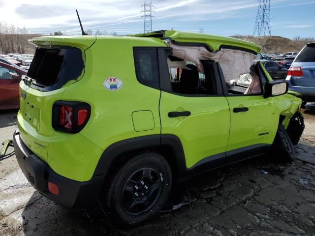 ZACCJAAB7HPF31458 - 2017 JEEP RENEGADE SPORT GREEN photo 3