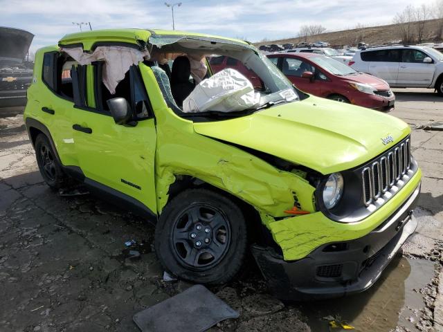 ZACCJAAB7HPF31458 - 2017 JEEP RENEGADE SPORT GREEN photo 4