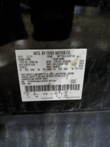 1FM5K8AR4HGC57124 - 2017 FORD EXPLORER POLICE INTERCEPTOR 黑色 照片 13