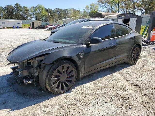 5YJ3E1EC8NF260288 - 2022 TESLA MODEL 3 BLACK photo 1