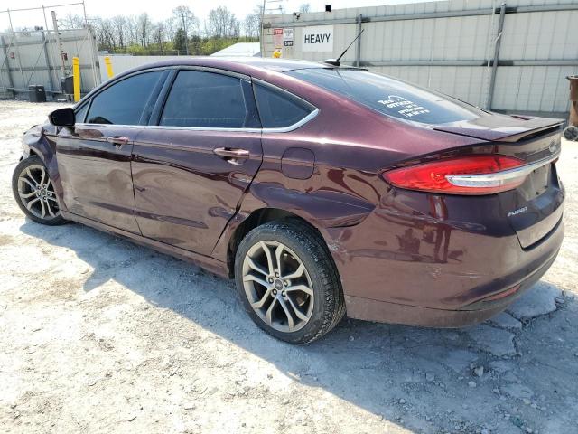 3FA6P0HD6HR245626 - 2017 FORD FUSION SE MAROON photo 2