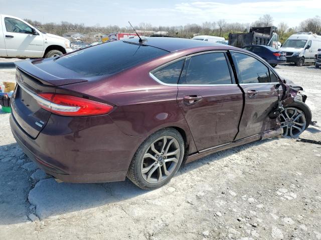 3FA6P0HD6HR245626 - 2017 FORD FUSION SE MAROON photo 3