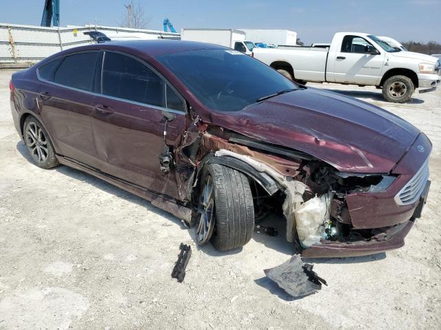 3FA6P0HD6HR245626 - 2017 FORD FUSION SE MAROON photo 4