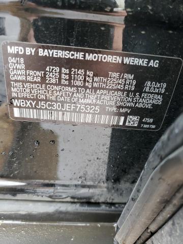 WBXYJ5C30JEF75325 - 2018 BMW X2 XDRIVE28I შავი ფოტო 14