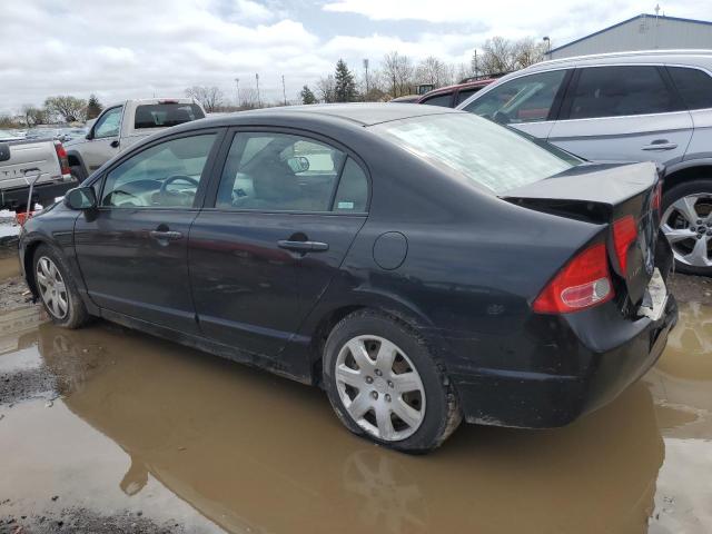 1HGFA16587L070436 - 2007 HONDA CIVIC LX BLACK photo 2