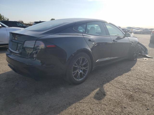 5YJSA1E53NF478857 - 2022 TESLA MODEL S შავი ფოტო 3
