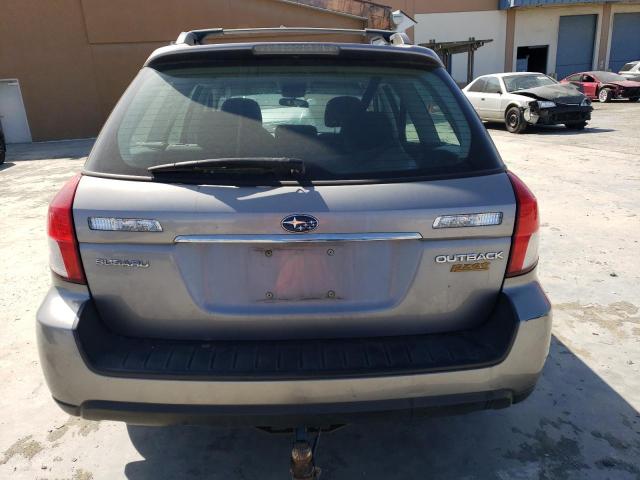 4S4BP61C697340530 - 2009 SUBARU OUTBACK 2.5I SILVER photo 6