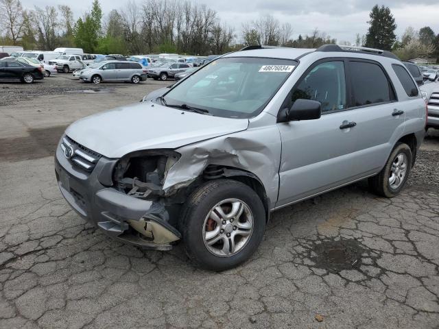 KNDJE723187540420 - 2008 KIA SPORTAGE EX SILVER photo 1