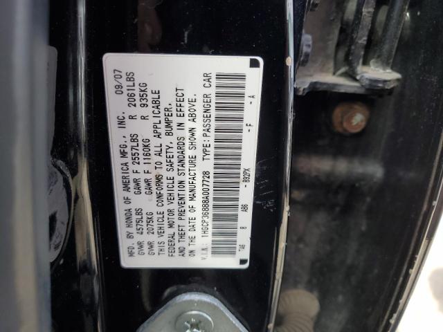 1HGCP36888A007728 - 2008 HONDA ACCORD EXL BLACK photo 13